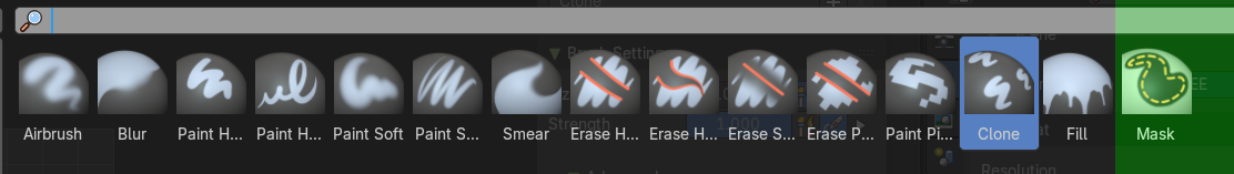 Brush type Mask