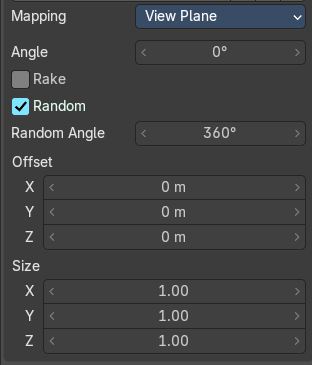 Brush Mapping with mapping method View Plane