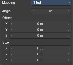 Brush Mapping with mapping method Tiled
