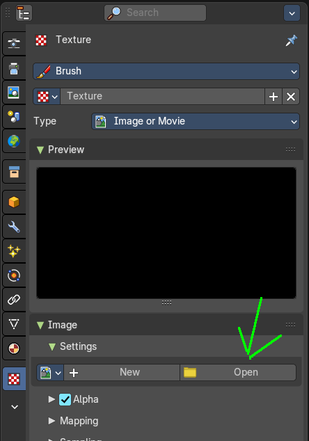 Browse Texture to be linked
