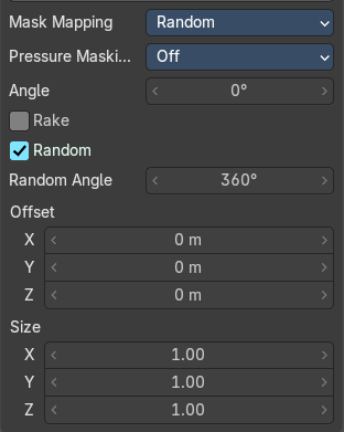 Brush Mapping with mapping method Random
