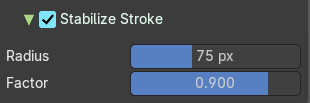 Stabilize Stroke subpanel