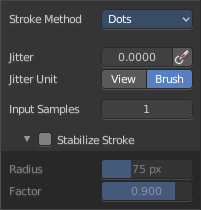 Stroke method Dots