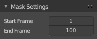 Mask Settings Panel