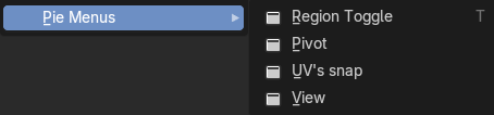 Pie menus