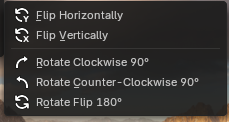 Transform submenu