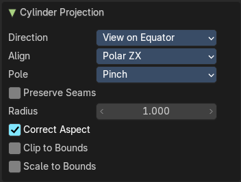 Last Operator Cylinder Projection