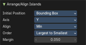 Last Operator Arrange/Align Islands