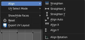 Align submenu