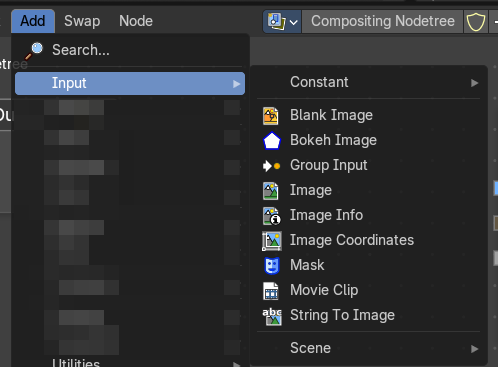 Add menu - Input