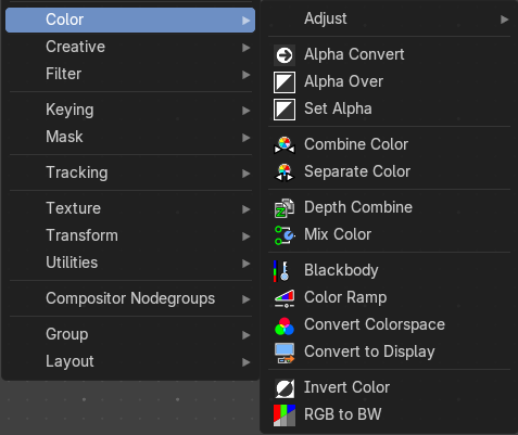 Add menu - Color