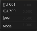 Input – YCbCRA mode