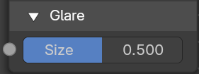 Glare subpanel with glare type Bloom