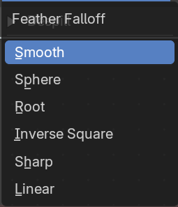 Feather falloff