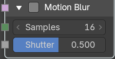 Motion Blur subpanel
