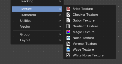 Add menu - Texture