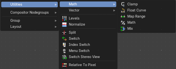 Add menu - Utilities - Math