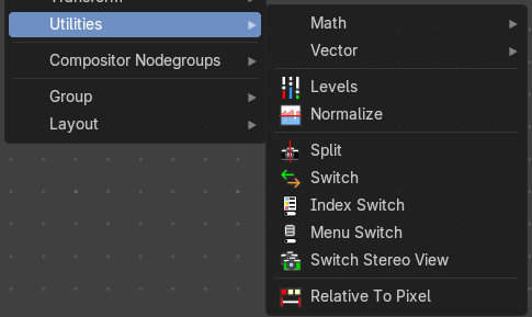 Add menu - Utilities