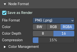Node Format subpanel