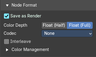 Node Format subpanel