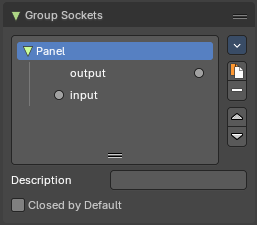 Group Sockets Panel - Type Panel