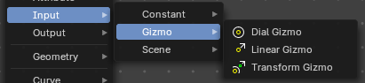 Add menu - Input - Gizmo
