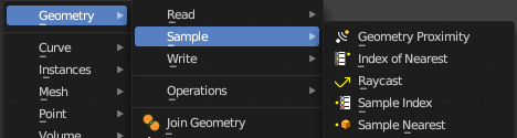 Add menu - Geometry - Sample
