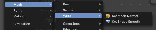 Add menu - Mesh - Write