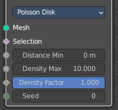 Inputs Poisson Disk mode