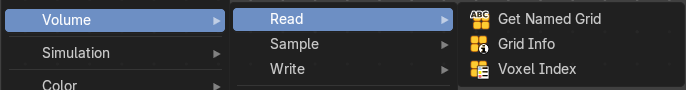 Add menu - Volume - Read