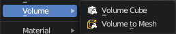 Add menu - Volume