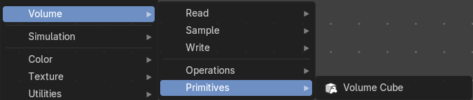 Add menu - Volume - Primitives