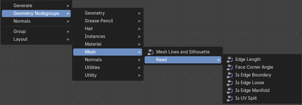 Add menu - Geometry nodes - Mesh - Read