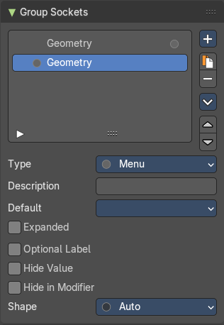 Type Menu