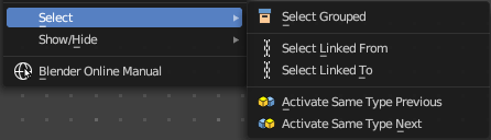 Select submenu