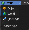 Shader Type Drop-down Box