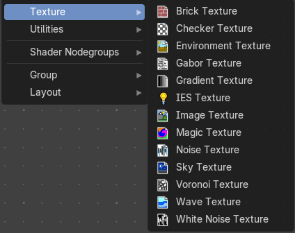 Add menu - Texture