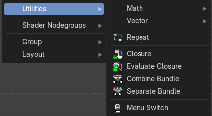 Add menu - Utilities - Vector