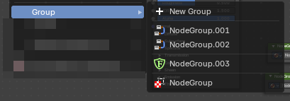 Add menu - Group