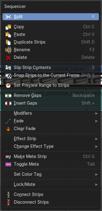 Sequencer - Sequencer context menu