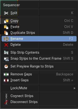 Sequencer - Sequencer context menu