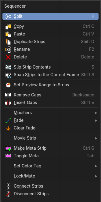 Sequencer - Sequencer context menu