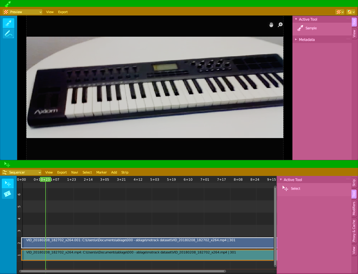 Video Sequence Editor
