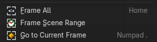 Frame Scene Range / Frame Preview Range