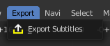 Export menu