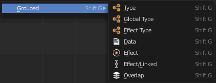 Selecxt Grouped submenu