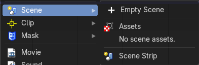 Scene submenu