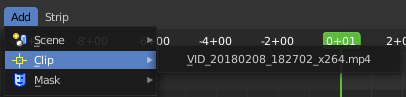 Clip submenu