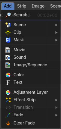Add menu