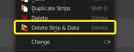 Delete Strip & Data